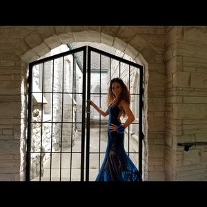 Royal Blue/Emerald Green Prom Dress